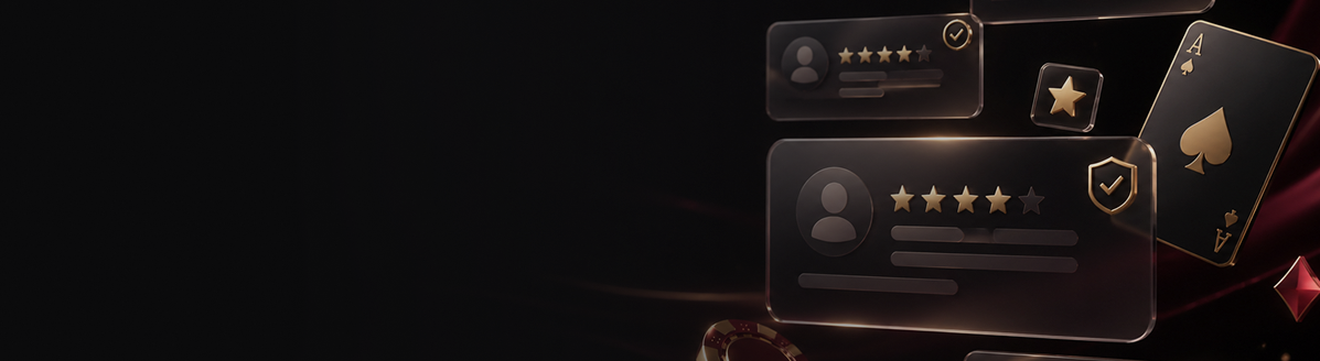 &nbsp;
Partagez votre expérience de casino
Créez un profil gratuit pour écrire un avis, noter un casino et aider d'autres utilisateurs à comparer les offres.